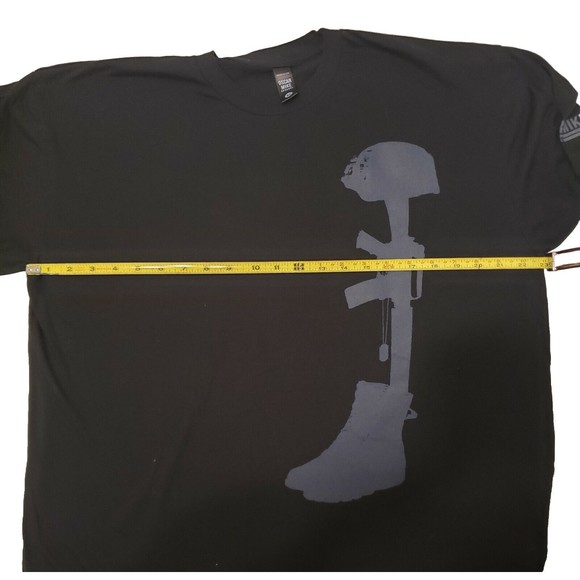 Oscar Mike Military Style Graphic T-Shirt Mens XL Black Forever My Brother Hero - Picture 7 of 10